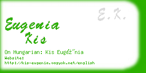 eugenia kis business card